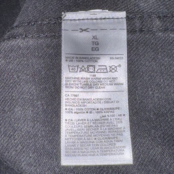 Old Navy Cropped Denim Jacket Women's Size XL Black Jack Button Front Pockets - Picture 8 of 8